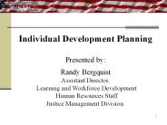 Individual Development Planning