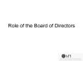 Role of the Board of Directors PowerPoint PPT Presentation
