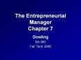 The Entrepreneurial Manager Chapter 7 PowerPoint PPT Presentation