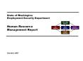 State of Washington Employment Security Department  Human Resource Management Report PowerPoint PPT Presentation