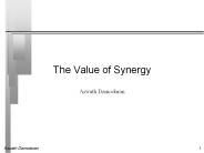 The Value of Synergy