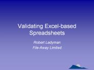 Validating Excel-based Spreadsheets