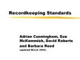 Recordkeeping Standards PowerPoint PPT Presentation