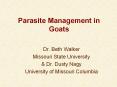 Parasite Management in Goats PowerPoint PPT Presentation