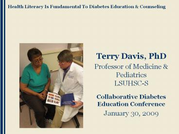 Health Literacy Is Fundamental To Diabetes Education
