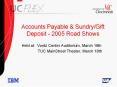 Accounts Payable & Sundry/Gift Deposit - 2005 Road Shows PowerPoint PPT Presentation