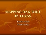 MAPPING OAK WILT IN TEXAS