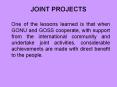 JOINT PROJECTS PowerPoint PPT Presentation