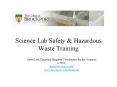 Science Lab Safety & Hazardous Waste Training PowerPoint PPT Presentation