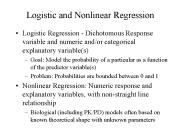 Logistic and Nonlinear Regression