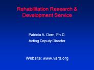 Rehabilitation Research & Development Service