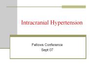 Intracranial Hypertension