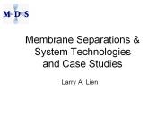 Membrane Separations