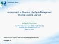 An Approach to Chemical Life-Cycle Management Sharing PowerPoint PPT Presentation