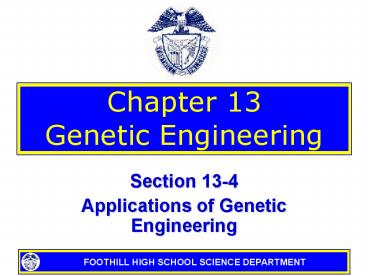 Chapter 13 Genetic Engineering