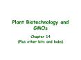 Plant Biotechnology and GMOs PowerPoint PPT Presentation