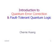 Introduction to Quantum Error Correction
