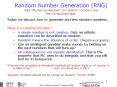 Random Number Generation (RNG) read  Numerical Recipes  on PowerPoint PPT Presentation