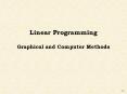 Linear Programming Graphical and Computer Methods PowerPoint PPT Presentation