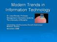 Modern Trends in Information Technology Dr. Lloyd Brooks PowerPoint PPT Presentation