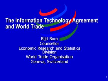The Information Technology Agreement and World Trade