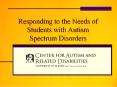 Responding to the Needs of Students with Autism Spectrum Disorders PowerPoint PPT Presentation