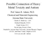 Possible Connection of Heavy Metal Toxicity and Autism