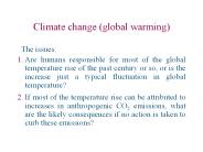 Climate change (global warming)