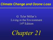 Climate Change and Ozone Loss