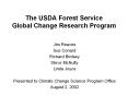 The USDA Forest Service Global Change Research Program PowerPoint PPT Presentation