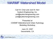 WARMF Watershed Model