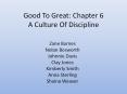 Good To Great: Chapter 6 A Culture Of Discipline PowerPoint PPT Presentation