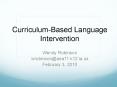 Curriculum-Based Language Intervention PowerPoint PPT Presentation