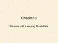 Persons with Learning Disabilities PowerPoint PPT Presentation
