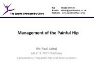 Management of the Painful Hip
