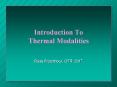 Introduction To Thermal Modalities PowerPoint PPT Presentation
