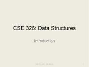 CSE 326: Data Structures