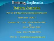 SAP SRM Online Training Course content @Training Aspirants