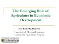 The Emerging Role of Agriculture in Economic Development PowerPoint PPT Presentation