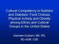 Cultural Competency in Nutrition and Diabetes: Food Choices, Physical Activity and Obesity among Ethnic and Cultural Groups in the United States PowerPoint PPT Presentation