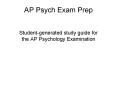 AP Psych Exam Prep PowerPoint PPT Presentation