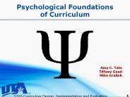 Psychological Foundations of Curriculum