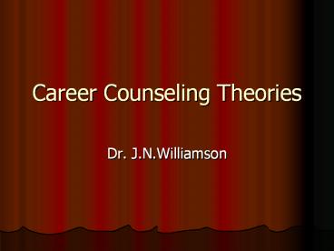 Career Counseling Theories
