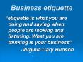 Business etiquette PowerPoint PPT Presentation