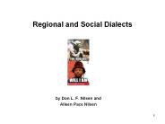 Regional and Social Dialects