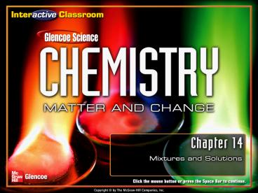Chemistry: Matter and Change