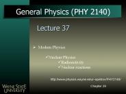 General Physics (PHY 2140)