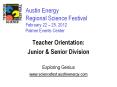 Austin Energy Regional Science Festival February 22 – 25, 2012 Palmer Events Center PowerPoint PPT Presentation
