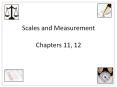 Scales and Measurement Chapters 11, 12 PowerPoint PPT Presentation