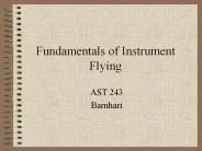 Fundamentals of Instrument Flying